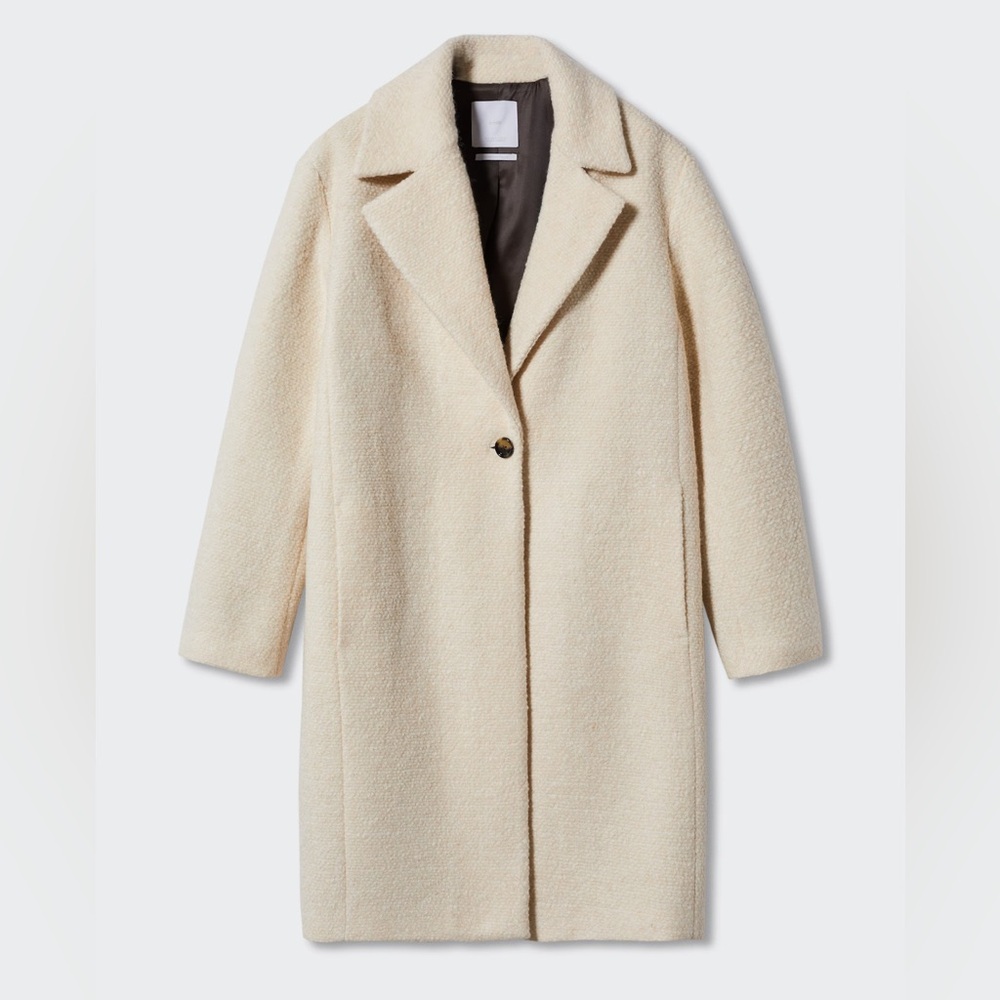 Mango Terry Wool Coat - Size XS - Excellent Condition